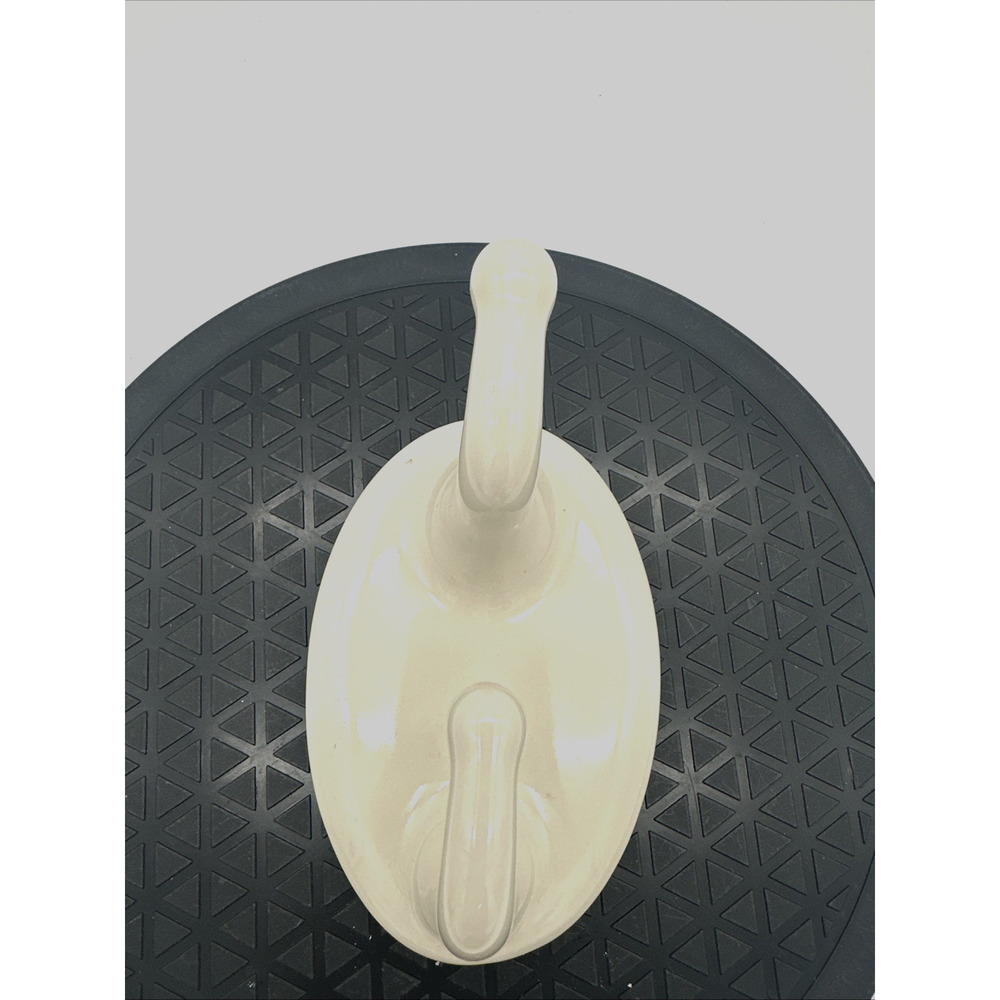 Vintage Lenape Classic Double Robe Hook Genuine Porcelain Beige
